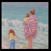 Beach Visit 
Pastel, 2016