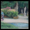 Strolling at Vizcaya Gardens 
Pastel, 2016