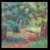 Walking in Lincoln Memorial Gardens 
Pastel, 2015 